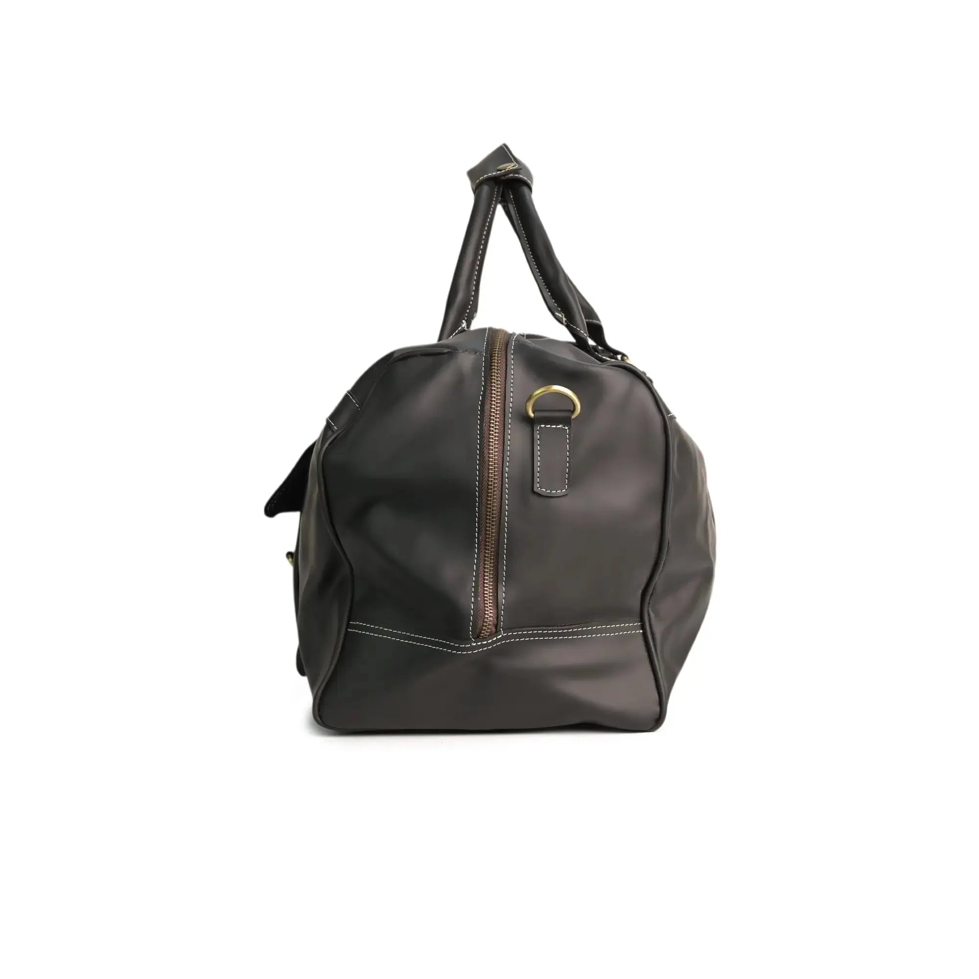 Genuine Leather Tan Duffle Bag - abitoamerica