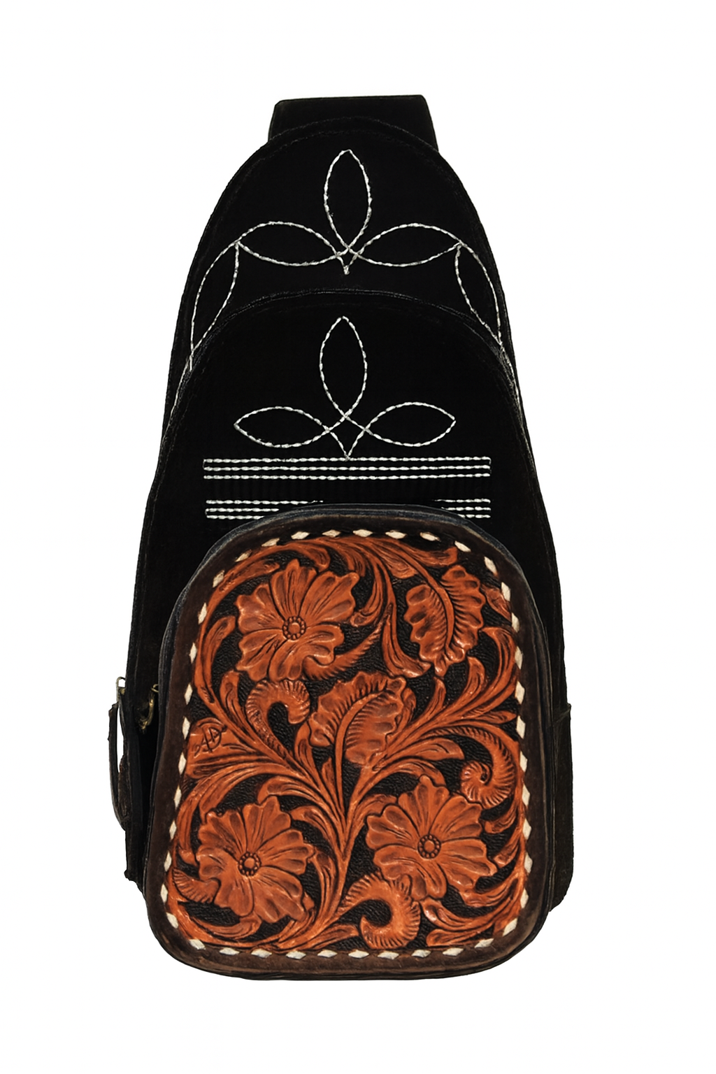 Women's Leather Backpack Purse – Suede Cowhide Small Western Backpack, Handmade Boho Bag